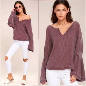 We The Free Dahlia Bell Sleeve Top